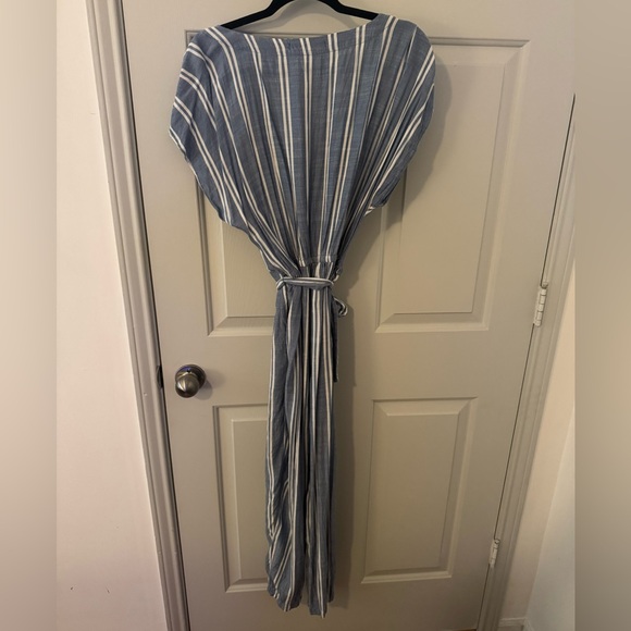 Abercrombie & Fitch Blue Striped Jumpsuit size L - Picture 7 of 12